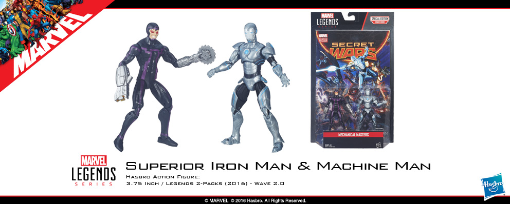 マーベル コミック ハズブロ アクションフィギュア ３ ７５インチ レジェンド ２パック ２０１６年版 ウェーブ２ ０ スーペリア アイアンマン マシーンマン トイサピエンス