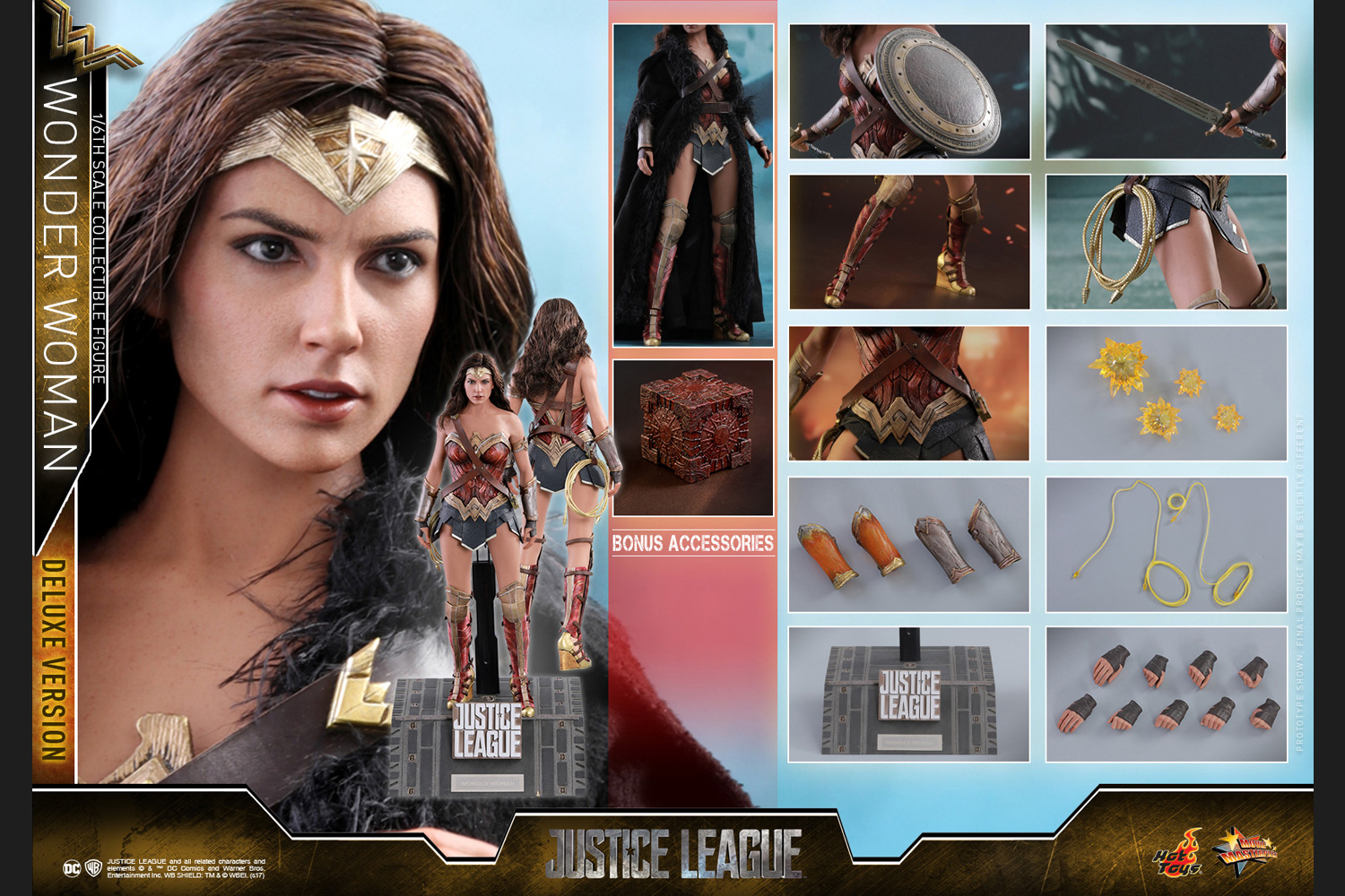 新品 ホットトイズ ワンダーウーマン コミックver.コミコン限定 ムービー・マスターピース】『ジャスティス・リーグ』1／6