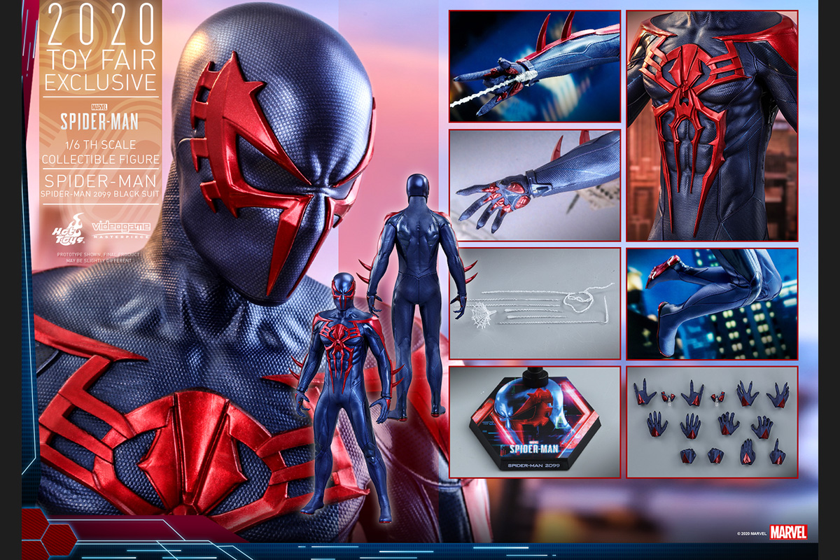 ビデオゲーム マスターピース ｍａｒｖｅｌ ｓ ｓｐｉｄｅｒ ｍａｎ １ ６スケールフィギュア スパイダーマン スパイダーマン２０９９ブラック スーツ版 トイサピエンス