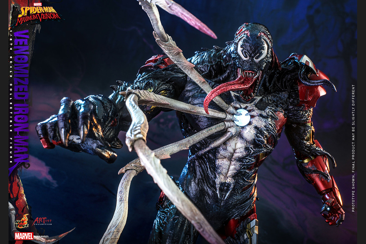 アーティスト コレクション スパイダーマン マキシマム ヴェノム １ ６スケールフィギュア アイアンマン ヴェノム版 ボーナスアクセサリー付き トイサピエンス
