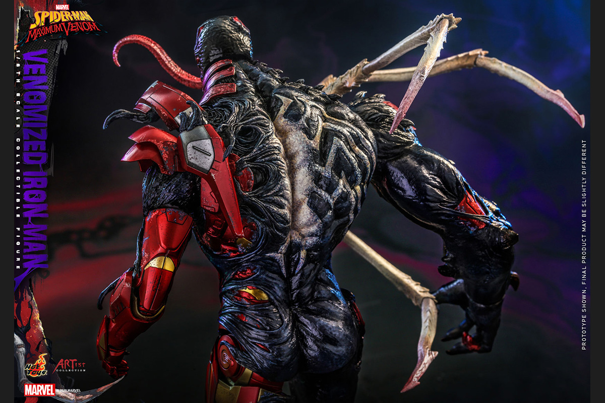 アーティスト コレクション スパイダーマン マキシマム ヴェノム １ ６スケールフィギュア アイアンマン ヴェノム版 ボーナスアクセサリー付き トイサピエンス