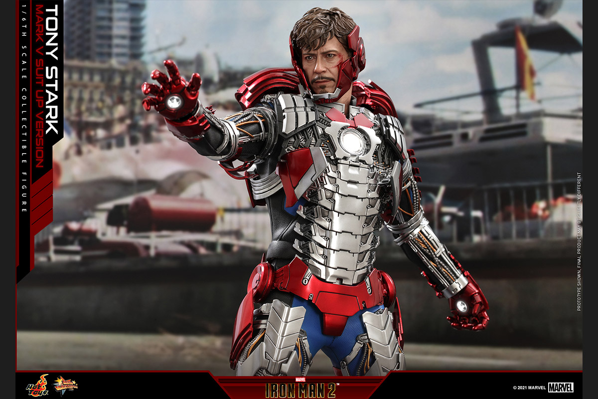 ムービー マスターピース アイアンマン２ １ ６スケールフィギュア トニー スターク マーク５ スーツアップ版 トイサピエンス